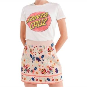 Urban Outfitters Embroidered Floral Skirt